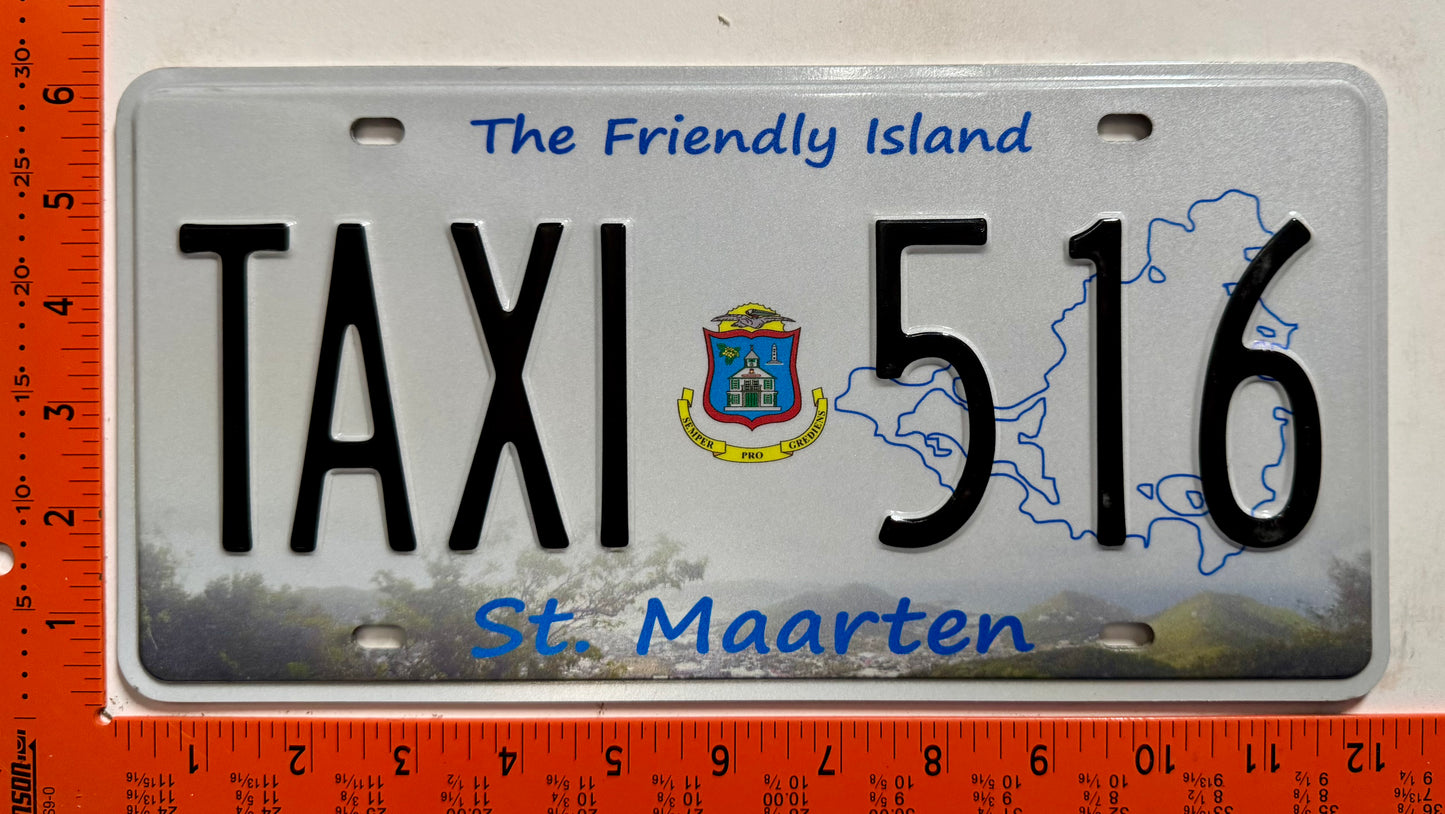 2017 St Maarten #TAXI 516 Taxi License Plate