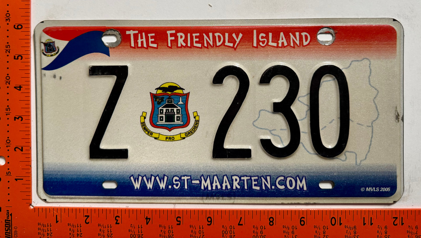 2006 St Maarten #Z 230 Heavy Equipment License Plate