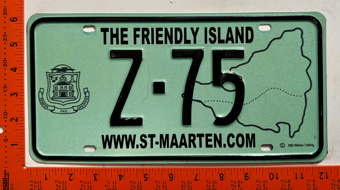 2003-2004 St Maarten #Z-75 Heavy Equipment License Plate