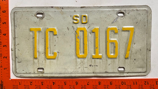 1992 base Turks & Caicos #TC 0167 Rental License Plate