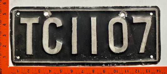 1965 base Turks & Caicos #TC1107 Passenger License Plate