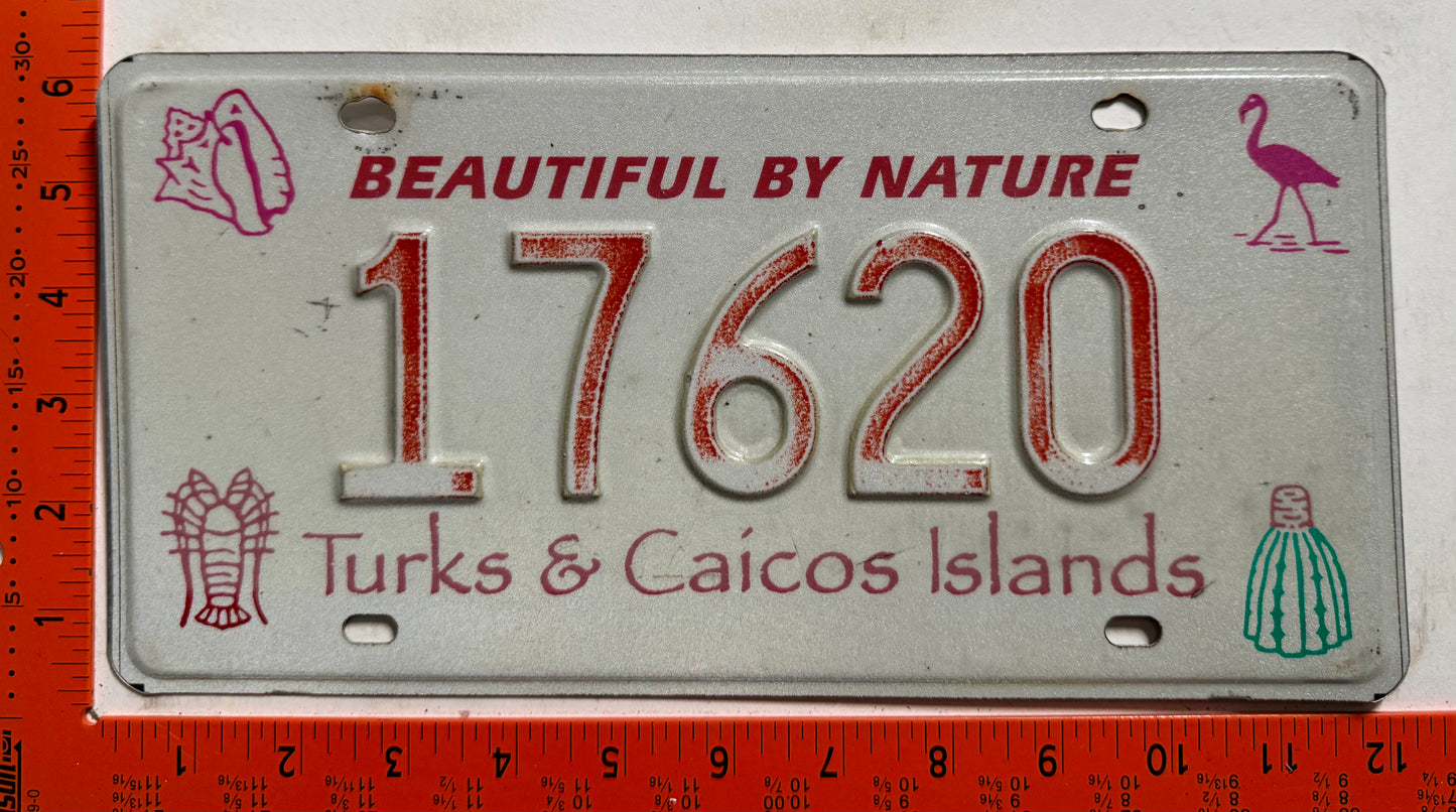 2005 base Turks & Caicos #17620 Passenger License Plate