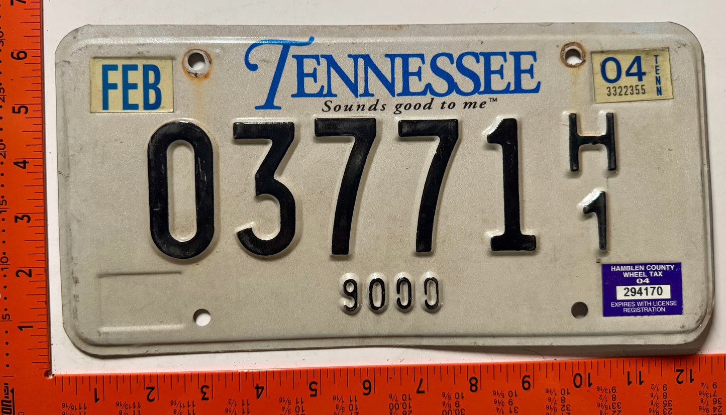 2004 Tennessee #03771 H/1 Truck License Plate