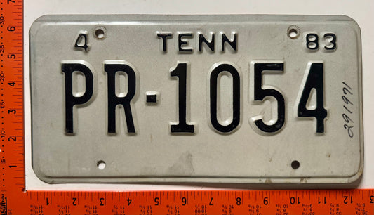 1983 Tennessee #PR-1054 Truck License Plate