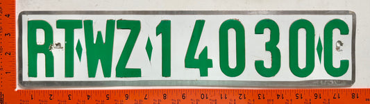 undated Togo #RT-WZ-14030-C Transit License Plate