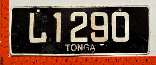 undated Tonga #L 1290 Passenger License Plate