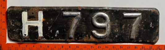 Undated Trinidad #H 797 Taxi License Plate