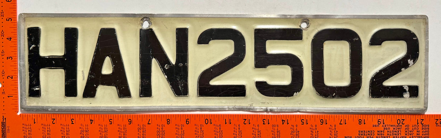Undated Trinidad #HAN2502 Taxi License Plate