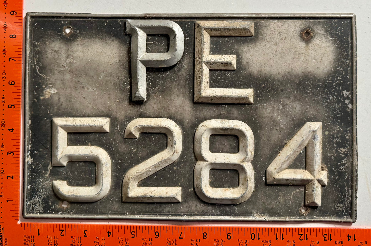 Undated Trinidad #PE/5284 Passenger License Plate