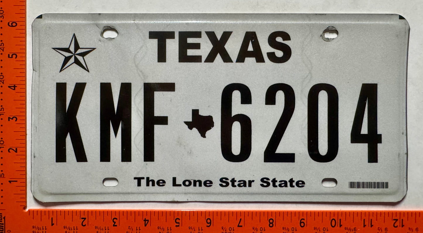 undated Texas #KMF-6204 Passenger License Plate