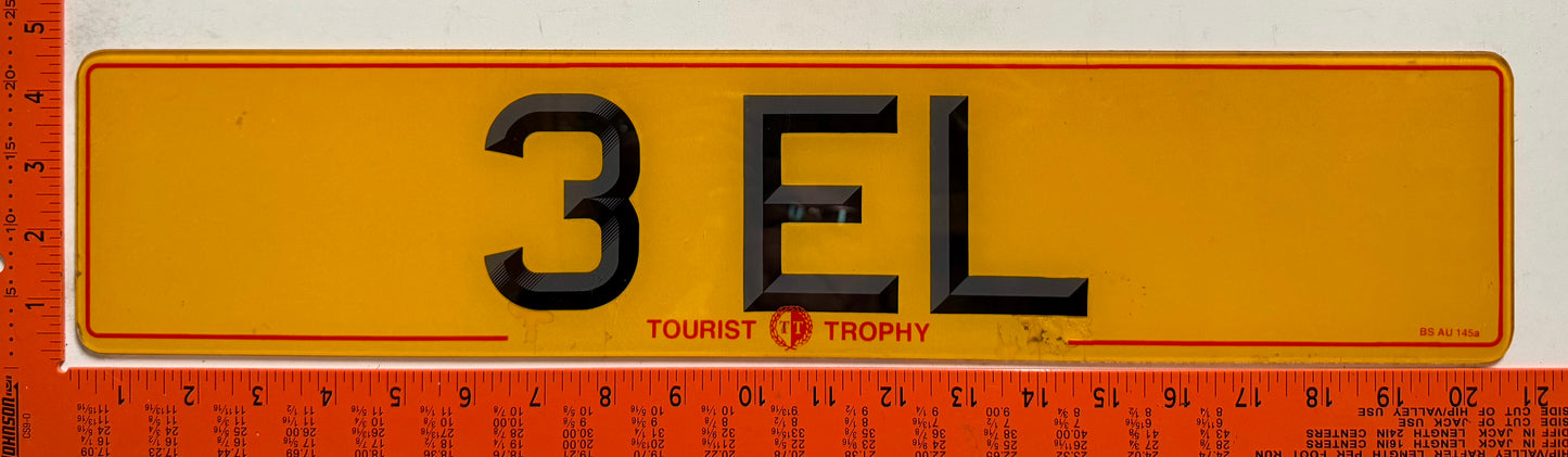 undated England #3 EL Passenger License Plate