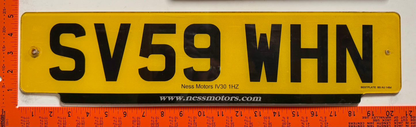 2009/2010 Scotland #SV59 WHN Passenger License Plate