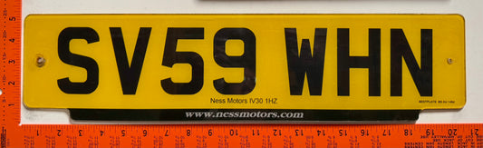 2009/2010 Scotland #SV59 WHN Passenger License Plate