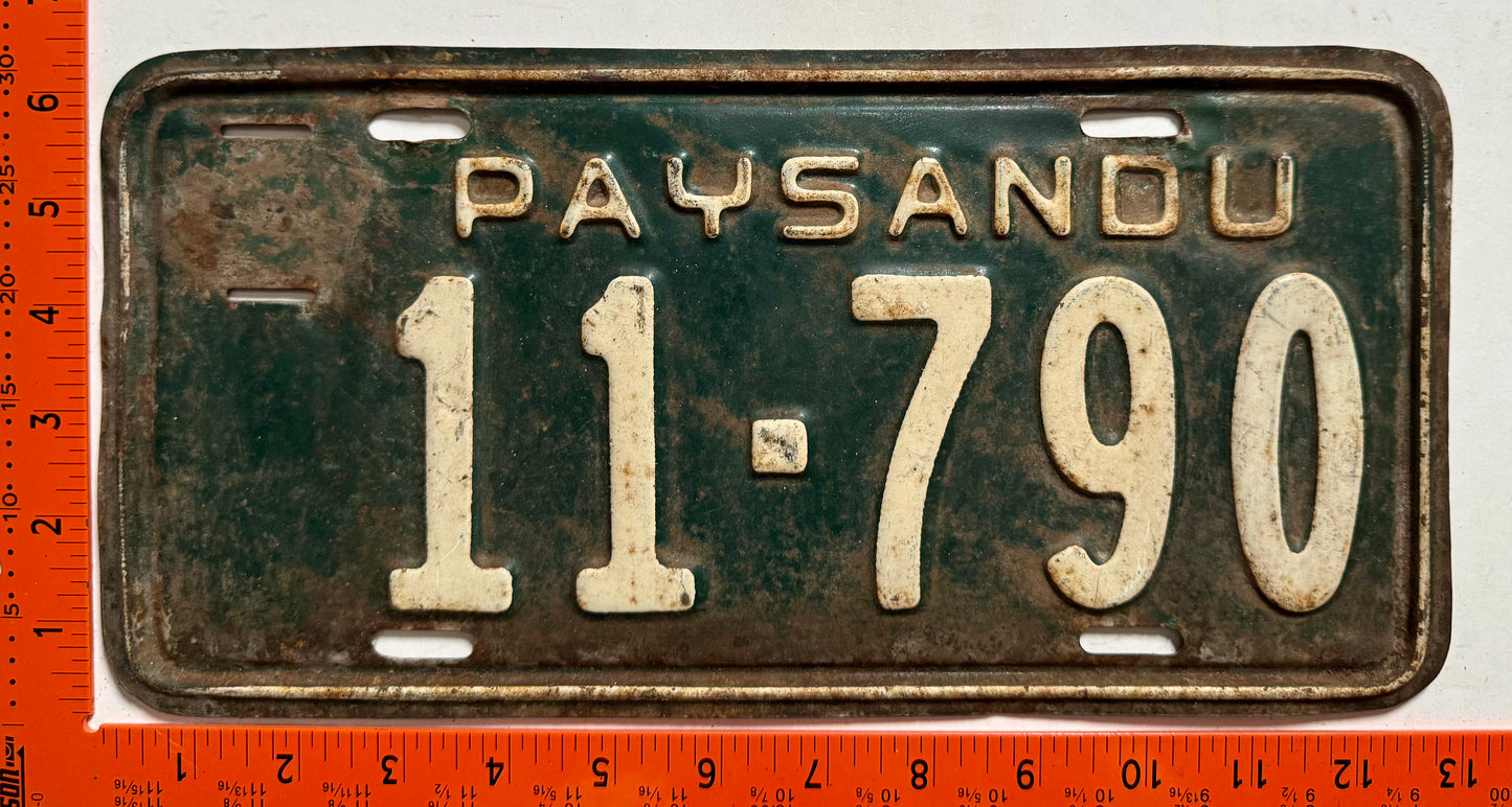 undated Uruguay #11-790 Passenger License Plate