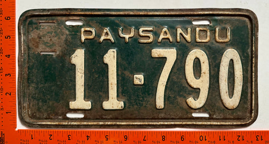 undated Uruguay #11-790 Passenger License Plate