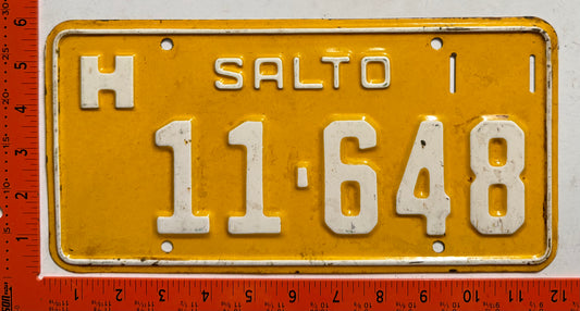 undated Uruguay #11-648 Passenger License Plate