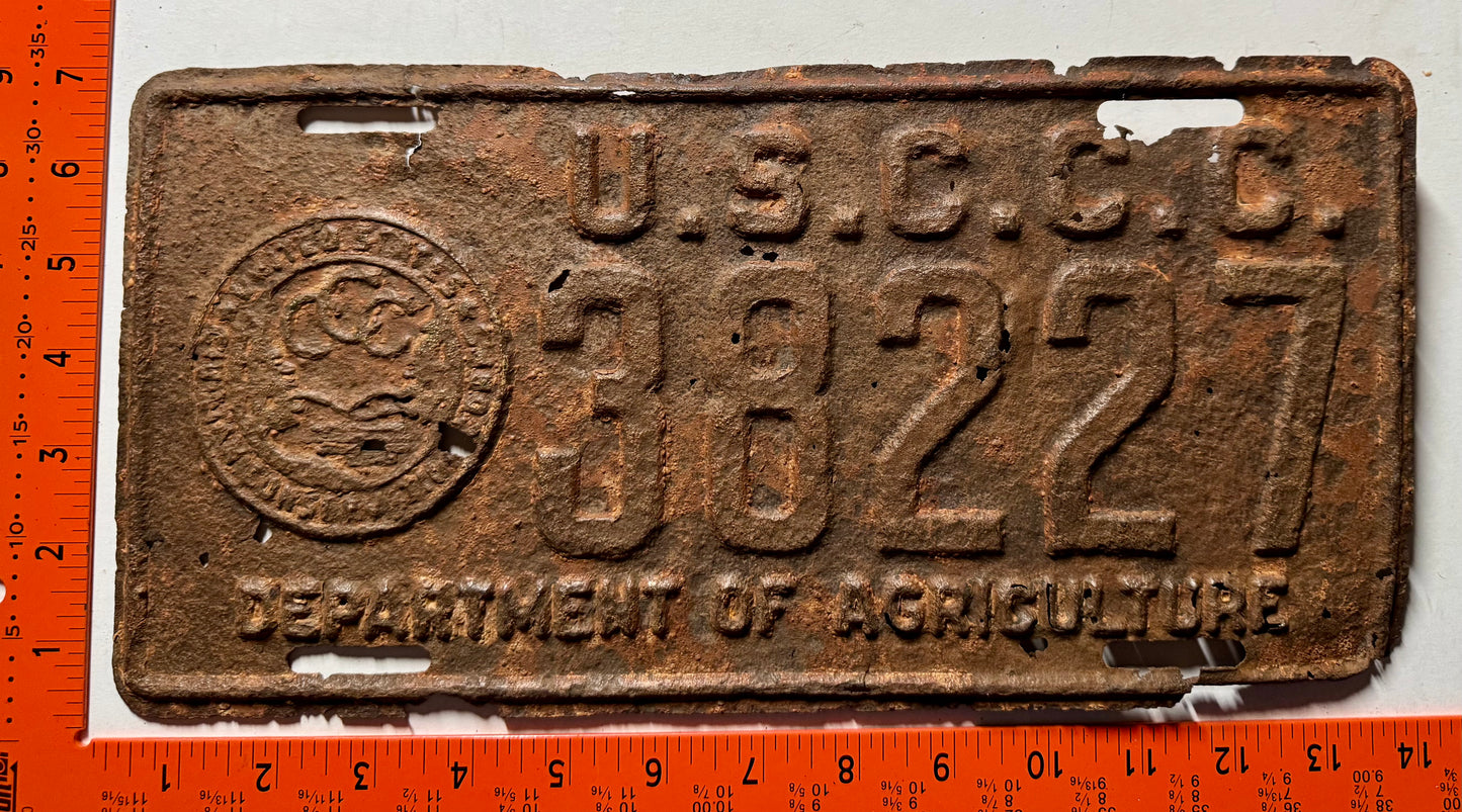 U.S. Civilian Conservation Corps #38227 license plate