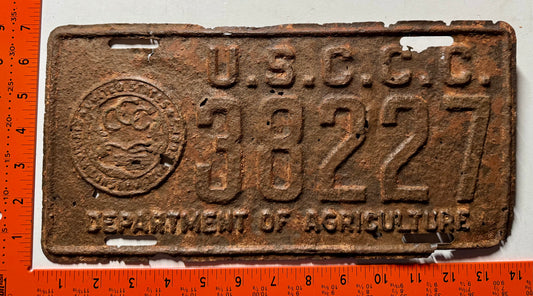 U.S. Civilian Conservation Corps #38227 license plate