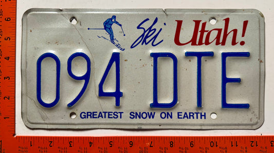undated Utah #094 DTE Passenger License Plate