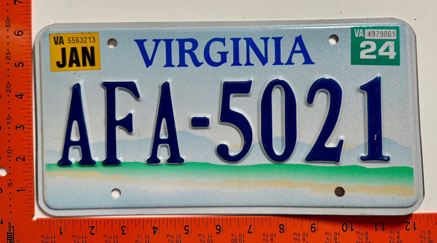 2024 Virginia #AFA-5021 Passenger Scenic License Plate