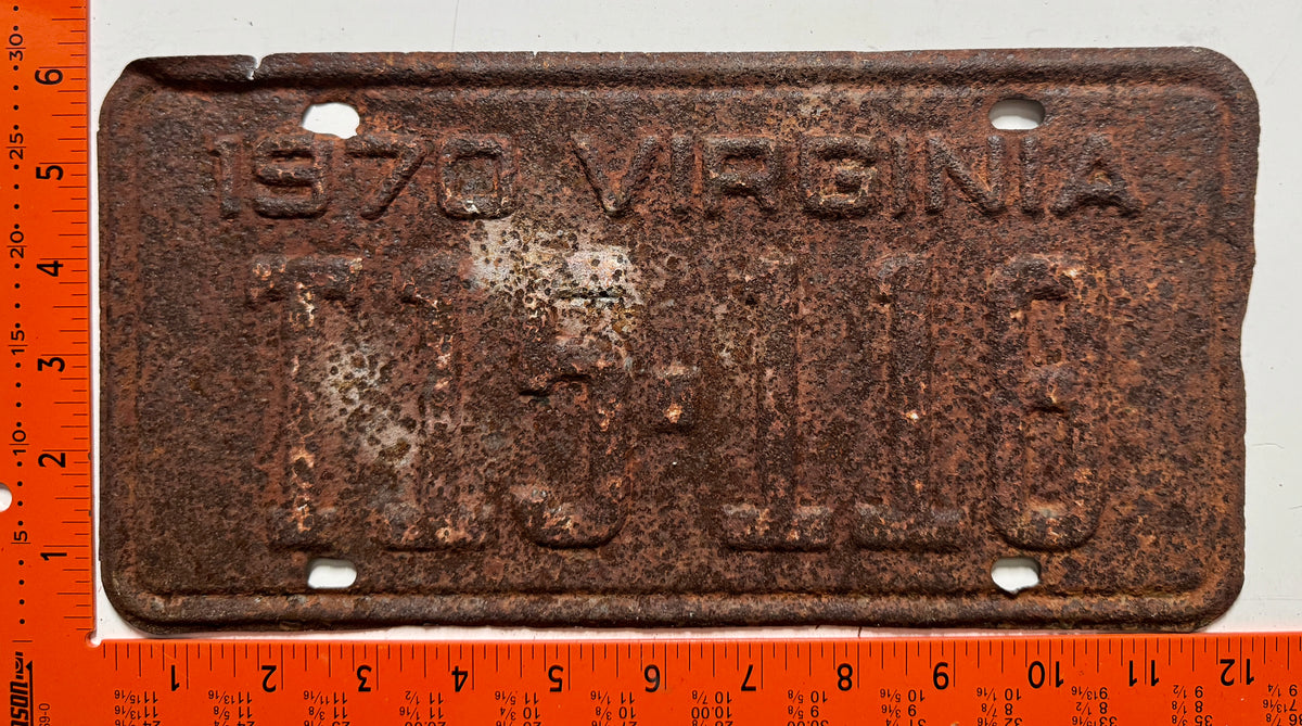 1970 Virginia #T15-118 Truck License Plate (Crafter)