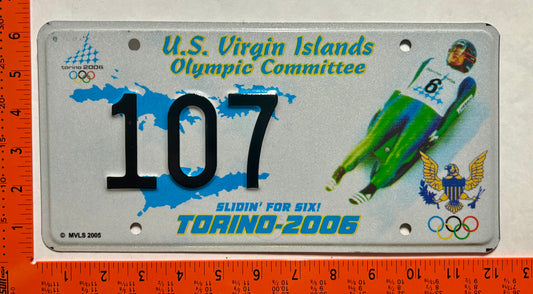 2006 Virgin Islands #107 Olympics License Plate