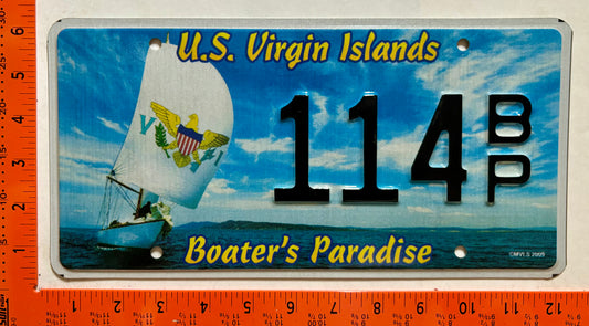 2009 Virgin Islands #114BP Boater's Paradise License Plate