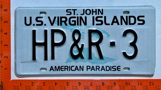 1995 Virgin Islands #HP&R-3 Government License Plate - Housing, Parks & Recreation
