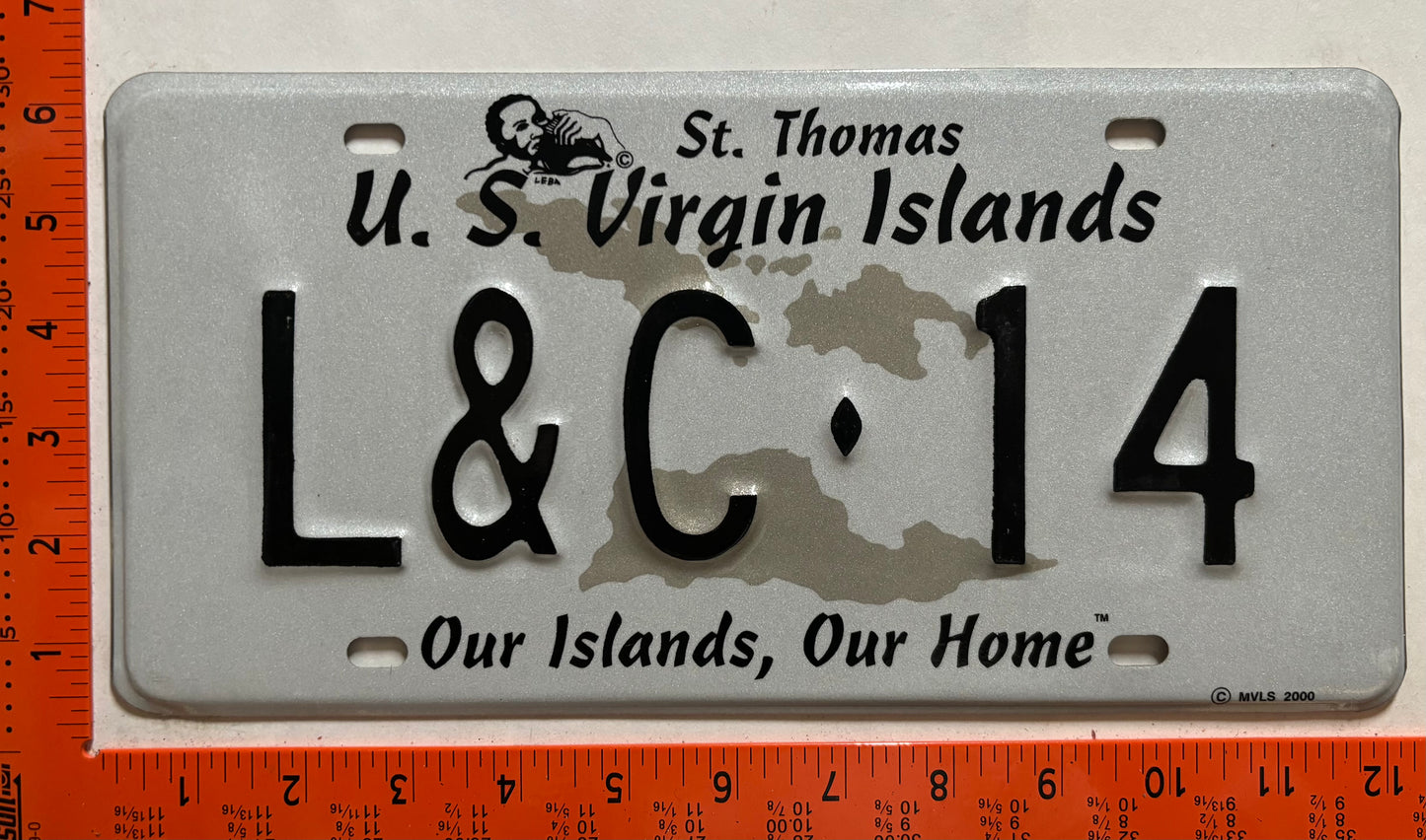 1999 Virgin Islands #L&C-14 Government License Plate - Licensing & Consumer Affairs