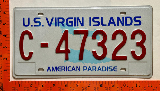 1993 base Virgin Islands #C-47323 Passenger License Plate