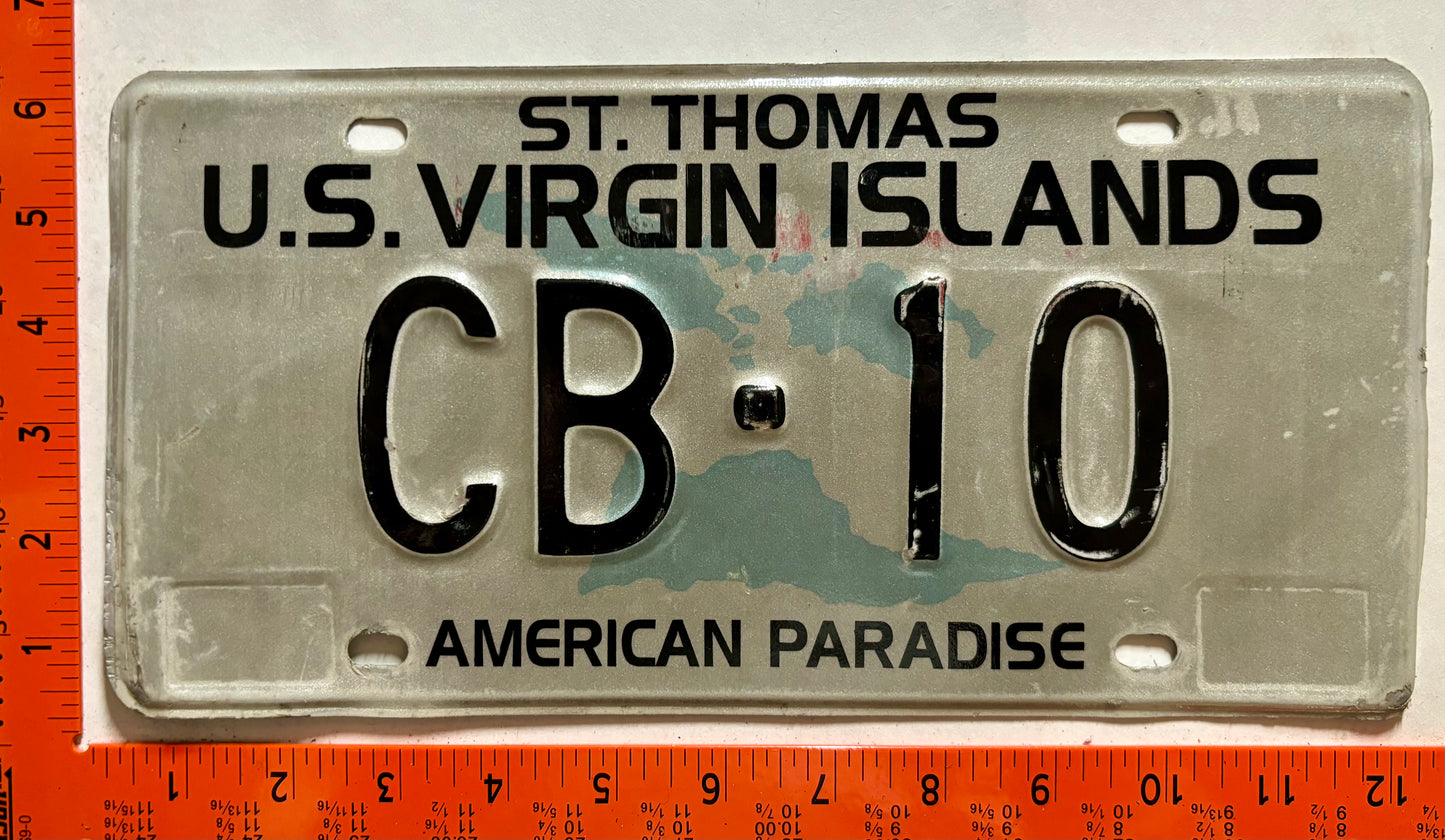 1995 Virgin Islands #CB-10 Government License Plate - Corrections Bureau