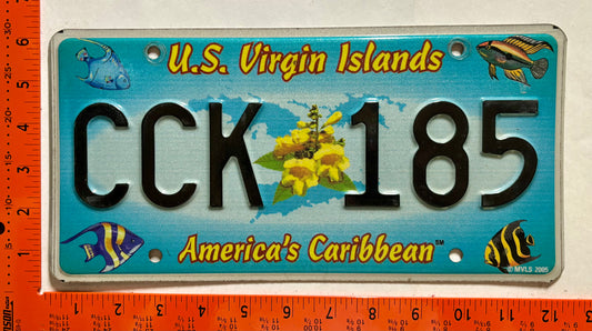 2006 base Virgin Islands #CCK 185 Passenger License Plate