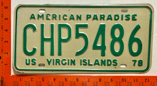 1978 Virgin Islands #CHP5486 Truck License Plate