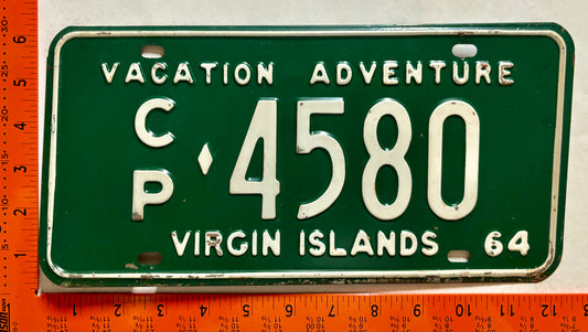 1964 Virgin Islands #C/P-4580 Truck/Taxi/Trailer License Plate