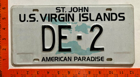 1995 Virgin Islands #DE-2 Government License Plate - Dept of Education
