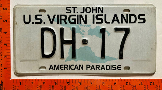 1995 Virgin Islands #DH-17 Government License Plate - Dept of Health