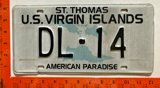 1995 Virgin Islands #DL-14 Government License Plate - Dept of Labor