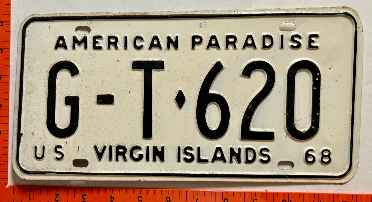 19689 Virgin Islands #G-T-620 Government License Plate