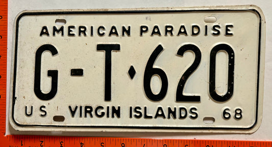 19689 Virgin Islands #G-T-620 Government License Plate
