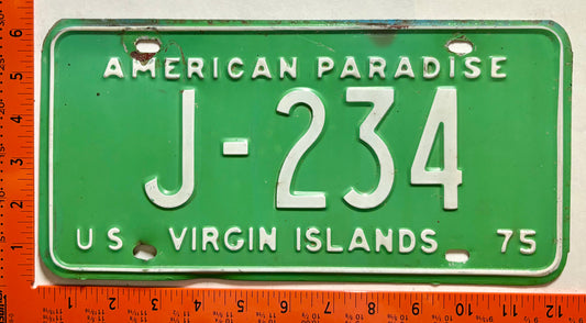 1975 Virgin Islands #J-234 Passenger License Plate