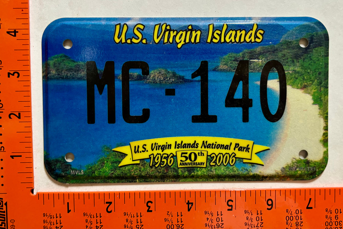 2006 Virgin Islands #MC-140 National Park Motorcycle License Plate