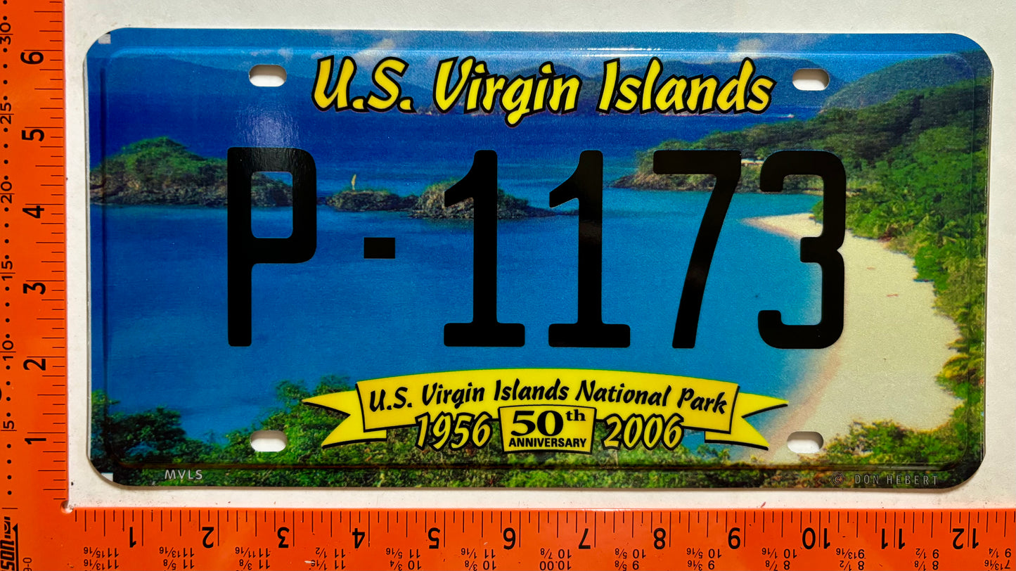 2006 Virgin Islands #P-1173 Friends of the Park License Plate