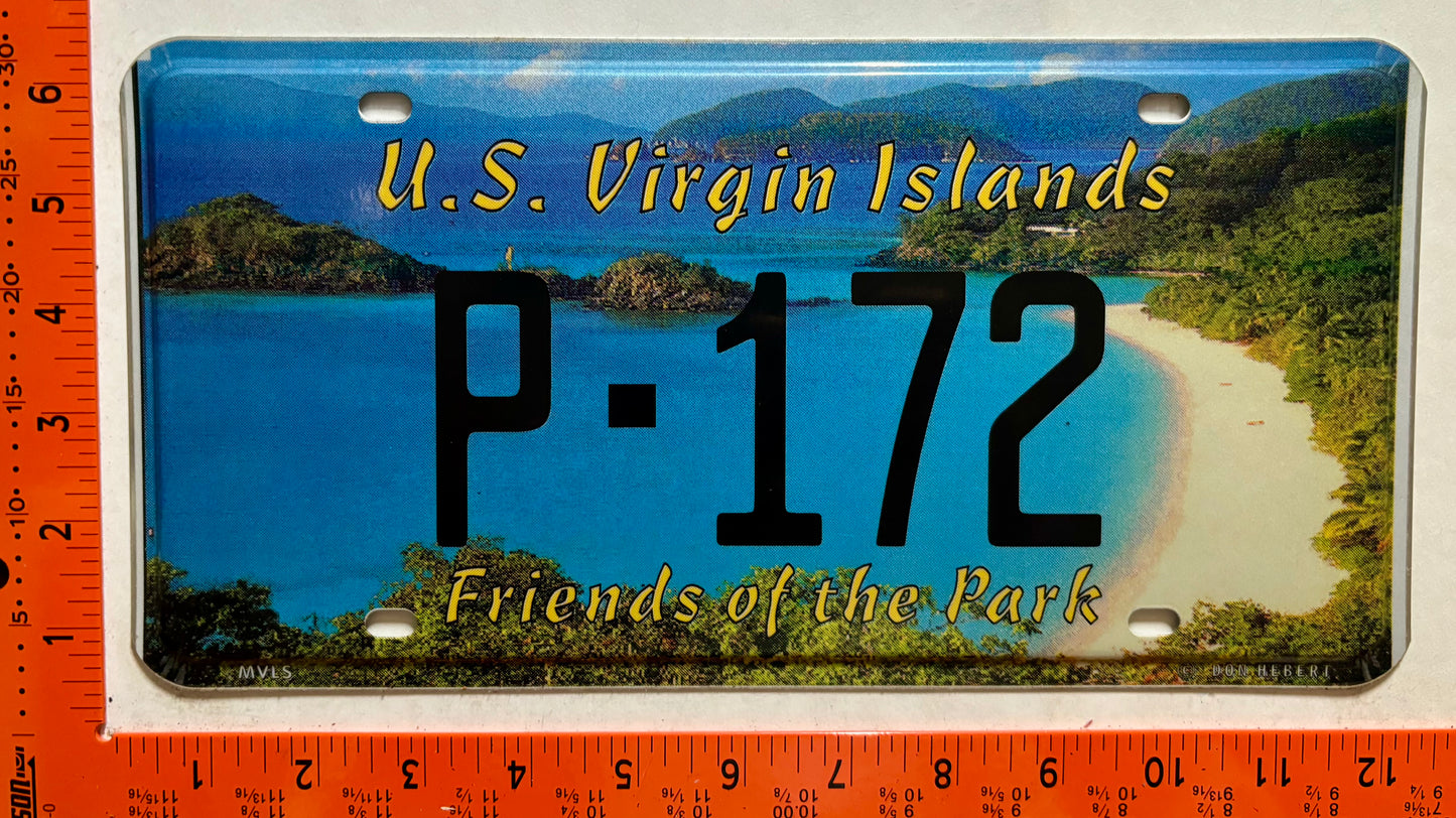 undated Virgin Islands #P-172 Friends of the Park License Plate