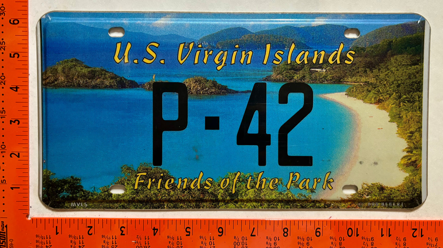 undated Virgin Islands #P-42 Friends of the Park License Plate