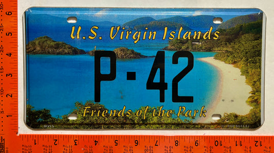 undated Virgin Islands #P-42 Friends of the Park License Plate