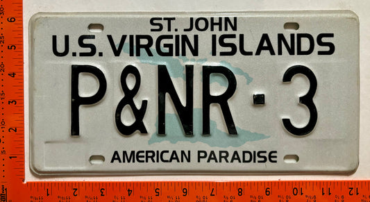 1995 Virgin Islands #P&NR-3 Government License Plate - Planning & Natural Resources