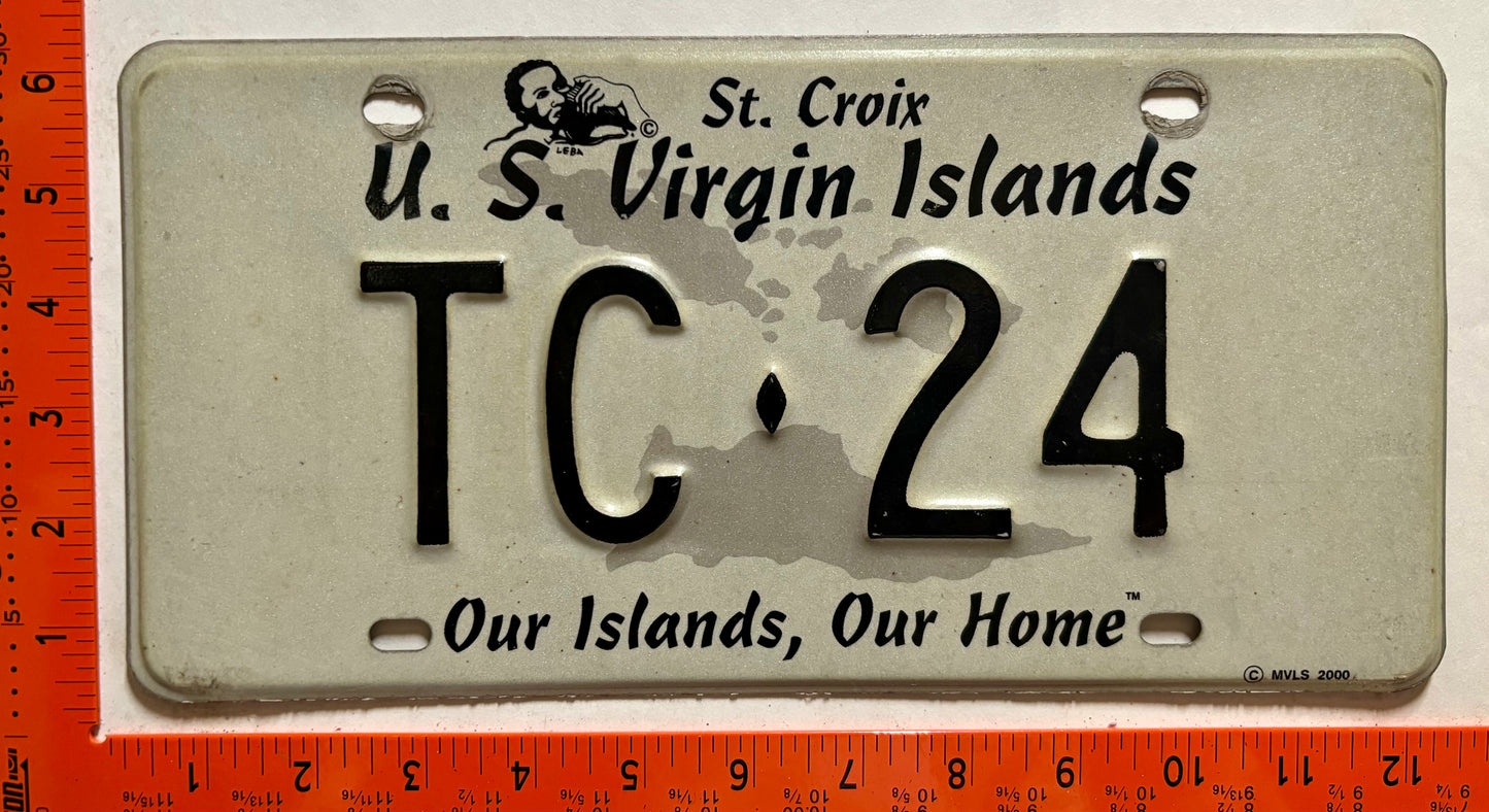 1999 Virgin Islands #TC-24 Government License Plate - Territorial Court