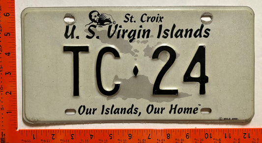 1999 Virgin Islands #TC-24 Government License Plate - Territorial Court