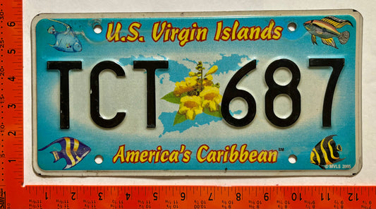 2006 base Virgin Islands #TCT 687 Passenger License Plate