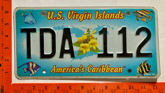 2006 base Virgin Islands #TDA 112 Passenger License Plate